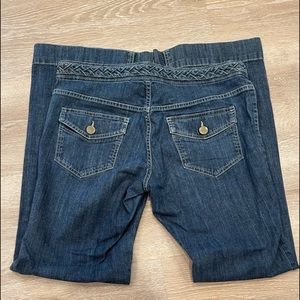 Banana Republic flare jeans braids & flap pockets
